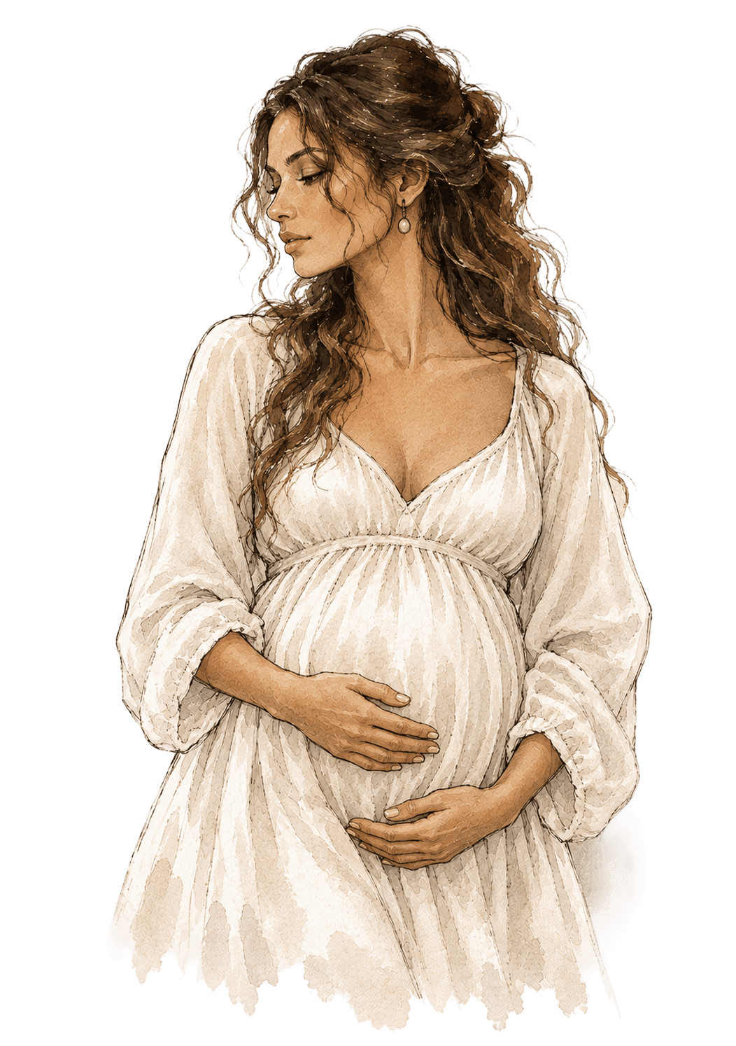 Watercolor portrait of a woman